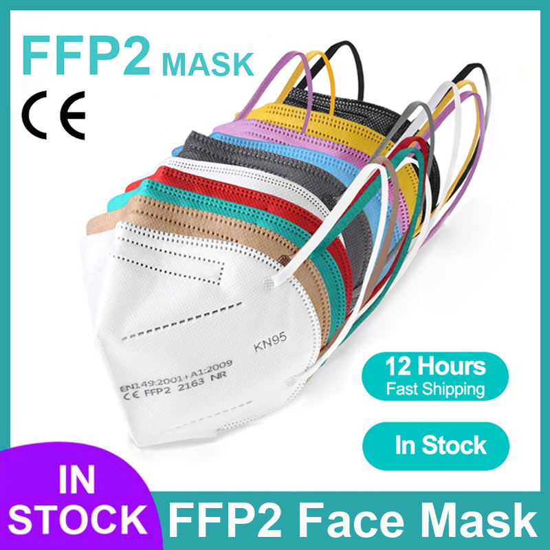 Black Face Mask Pack - 5-laags FFP2-maskers CE-goedgekeurd KN95 Melt-blown masker